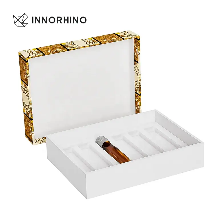 Innorhino nắp và cơ sở Hộp quà tặng bao bì Ống Whisky Bộ thủy tinh