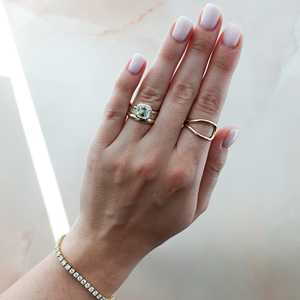 Anillos de compromiso de diamantes cultivados en laboratorio de 3 quilates y oro de 14K con corte Asscher, engaste de bisel, solitario, minimalista, anillos de boda, proveedor mayorista - Product Image 6