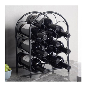 Elegante estante decorativo para vinos de nuevo diseño, estante metálico para exhibir botellas de vino, soporte para botellas de vino con cadena. - Product Image 4