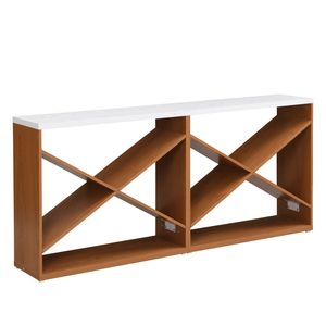70.87-Inch X-Shape Detachable Farmhouse <b>Console</b> <b>Table</b> for Entryway Living Room Foyer Hallway ExtraLong <b>Storage</b> <b>Console</b> <b>Table</b> - Product Image 1