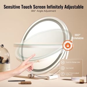 Specchio da Trucco Ovale Glamour da 20FT con Illuminazione LED a 3 Colori, Ingrandimento 5X, Controllo Smart Touch, 36 Pollici - Product Image 4