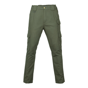 <b>Mens</b> Dark Green Safari Style 100% Cotton Breathable Plain Dyed Regular Fit Autumn Cargo <b>Overalls</b> Mid Waist Multi Pocket Zipper - Product Image 4
