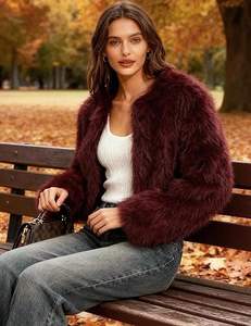 Abrigo de lana estilo trench con cuello grande de piel de zorro, de lujo y a la moda, para invierno. Venta directa de fábrica, alta calidad, tendencia de moda. - Product Image 2