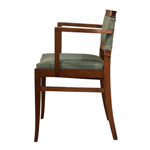 Sillón de Comedor Tapizado en Madera Maciza, Silla Moderna para Restaurante y Hotel, Asiento de Tela Cómodo, Estructura de Madera, Muebles para Sentarse - Product Image 5