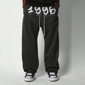 <b>Wholesale</b> Cotton Elastic Waist Embroidery <b>Sweatpants</b> Custom Oversized Pants French Terry Print Solid Color <b>Flare</b> <b>Sweatpants</b> Men - Product Image 3