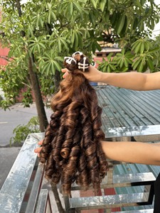 Nuevo estilo, paquete de cabello humano con rizos hinchables vietnamitas, productos favoritos de clientes de todo el mundo, Color de piano - Product Image 2