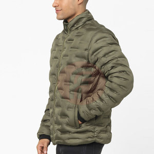 Veste d'hiver matelassée confortable et durable pour homme, col montant, logo sur le devant, idéale pour les aventures de week-end, style décontracté urbain, en promotion - Product Image 6
