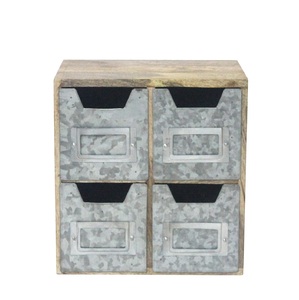 Organisateur de bureau à grande capacité au design minimaliste, très vendu, avec tiroir antique en bois, grande boîte de rangement décorative - Product Image 2