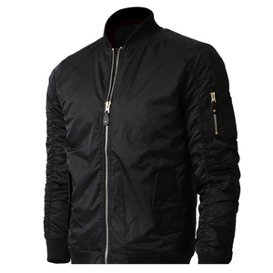 Chaqueta Bomber Casual para Hombre, Ligera, con Cierre Frontal, Chaqueta de Vuelo, Logotipo Personalizado, Prenda Exterior de Poliéster Premium, Proveedor OEM ODM de Fábrica - Product Image 4