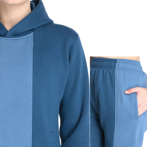 Top Quality Hot Selling Fashion Comfortable Breathable Durable Quality Women's Color Blocking Hooded Tracksuit Two-Piece Set - Product Image 6