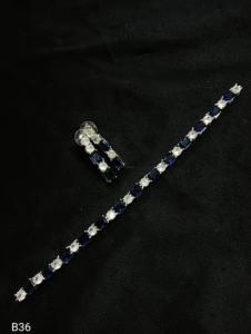 Conjunto de joyería nupcial de diamante americano clásico, collar y pendientes de dos piezas para boda, estilo clásico de moda - Product Image 2