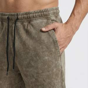 Ensemble de jogging et de sport d'été sur mesure en deux pièces, short et t-shirt en polyester et élasthanne, pour hommes - Product Image 3