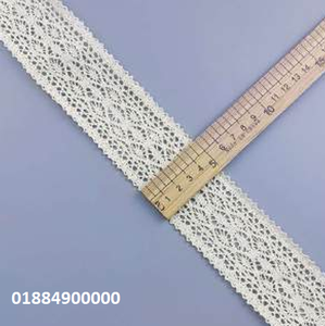 Elegant Crochet Lace Fabric Handmade Floral Cotton Lace <b>Material</b> <b>for</b> Dress Garment <b>Sewing</b> Decoration Wholesale - Product Image 2