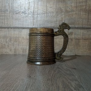 Mug à bière en bois poli fait main, style Viking, rustique, médiéval, écologique, personnalisable, gravé sur mesure, objet de collection - Product Image 2