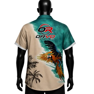 ORVO Sports <b>Men's</b> Hawaiian <b>Shirt</b> Short Sleeve <b>Tropical</b> Palm Print Summer Vacation Casual Breathable Quick Dry 100% Polyester - Product Image 6