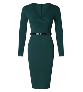 Robe Polo Ergonomique pour Femme - Vêtement de Style de Vie Actif - Robe Courte à Manches Courtes avec Bordures Contrastées Personnalisées pour Femme - Product Image 1