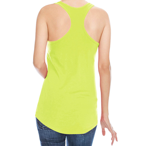 Débardeur dos nageur jaune uni pour femme, respirant, en tricot écologique Spandex/Polyester, tenue décontractée par IRON MARK INDUSTRIES - Product Image 3