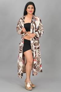 Kimono de Algodón 100% con Estampado Indio, Cuello en V, Cierre con Cordón, Secado Rápido, Estampado Floral, para Playa o Casa - Product Image 2