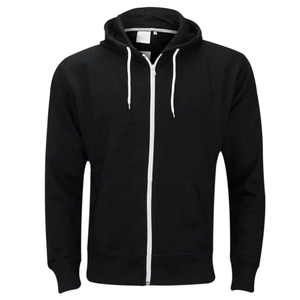 Sudadera con capucha de alta calidad personalizada al por mayor, 100% algodón, para invierno, con cremallera completa, logotipo y color personalizados, de secado rápido y transpirable. - Product Image 1