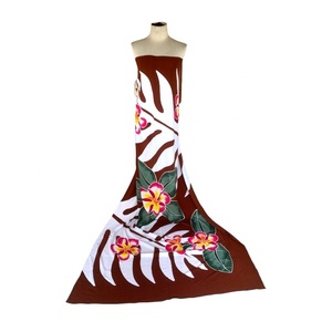 Selecciones de colores anchas con adornos de pintura a mano, Pareo de playa de rayón 100% - Product Image 2