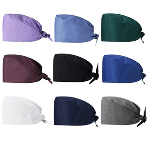Adjustable Cotton <b>Scrub</b> <b>Caps</b> Unisex Medical Surgical Hat for Adults in Multiple Colors Breathable Four Seasons Use - Product Image 1