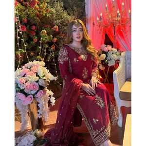 Hermoso conjunto de salwar kameez de poliéster con top y dupatta para fiestas - Product Image 2