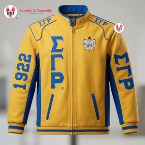 Veste de course en twill haute performance pour femmes Sigma Gamma Rho SGR Sorority |   Design tendance de course personnalisé avec lettres dorées - Product Image 6