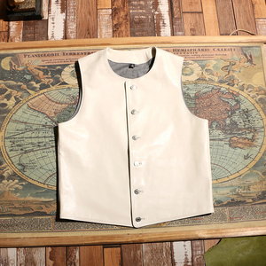 Chaleco de cuero para hombre, corte ajustado, estilo urbano, chaleco de cuero para hombre, ropa de moda, chaleco de cuero para hombre, look casual urbano, chaleco de cuero auténtico - Product Image 5