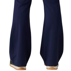 Pantalon de yoga évasé taille haute bleu marine pour femme – Legging athlétique doux et extensible pour l'entraînement, la gym, le fitness et le quotidien - Product Image 5