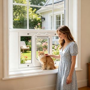 Puerta para Gatos de Longitud Ajustable para Ventanas, Interiores y Otras Puertas - Product Image 4