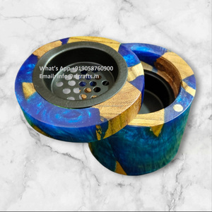 Quemador de incienso Bakhoor Dukhoon árabe de lujo Mubkhar quemador de resina de madera fresa regalo de boda religioso anís estrella - Product Image 1