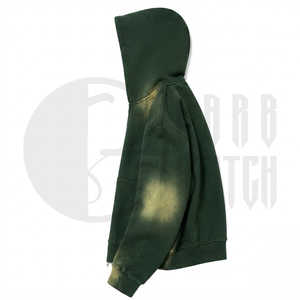 Sudadera con capucha vintage con efecto acid wash, sudadera de forro polar extragrande, sudadera con capucha personalizada con cremallera, fabricante OEM ODM - Product Image 5
