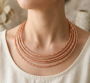 Vintage Copper Choker <b>Necklace</b> <b>Boho</b> Design for Women Modern and Traditional Fashion Jewelry Wholesale for Boutique and Store Own - Product Image 1