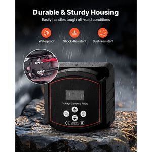 Isolatore per Doppia Batteria 12V 300 Amp, Relè Sensibile alla Tensione VSR Manuale/Automatico con Schermo LCD, Sistema Intelligente di Gestione Batterie - Product Image 3