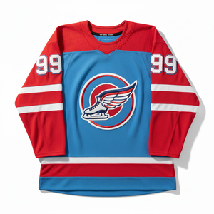 Jersey de Hockey sobre Hielo Personalizado para Hombre, Bordado Tackle Twill, Manga Larga, Ropa Transpirable de Malla - Product Image 1