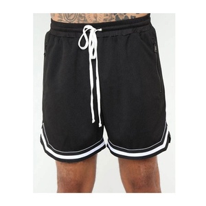 Breathable Casual Summer Outfit High Street White Trim Side Zip Pockets Comfortable Raw Hem Men's Crew Neck T-Shirt Shorts <b>Set</b> - Product Image 4