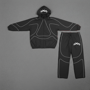 Custom Reflective Waterproof Windbreaker Jacket Nylon Track Pants Detachable Zipper Sweat Suit Men <b>Tracksuits</b> Casual Plus Size - Product Image 3