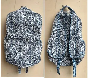 กระเป๋าเป้ผ้าฝ้ายเย็บลายขนาดใหญ่พับได้ ทำด้วยมือ สำหรับผู้ชายและผู้หญิง น้ำหนักเบา เหมาะสำหรับเดินทาง ไปโรงเรียน ฤดูร้อน/ฤดูใบไม้ผลิ สไตล์โบฮีเมียน - Product Image 1