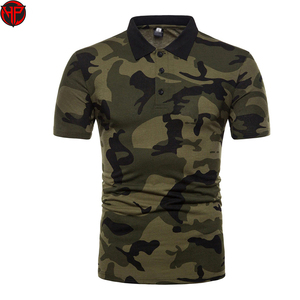 เสื้อโปโลพิมพ์ลายพรางแขนสั้นถักแบบลำลองสำหรับเดินป่า  รับสกรีนโลโก้ เสื้อโปโลสำหรับเล่นกอล์ฟ ผู้ชาย ผู้หญิง - Product Image 1