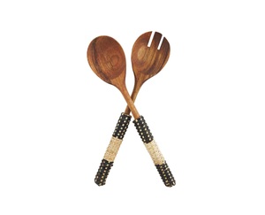 Newly Made Design Rattan <b>Salad</b> Server Wooden <b>Salad</b> Server With Rattan Handle <b>Salad</b> <b>Tools</b> <b>Salad</b> Server At Factory Wholesale Price - Product Image 1