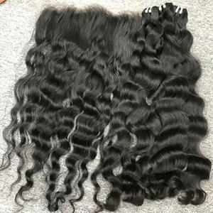 Extensiones de Cabello Ondulado a Máquina, Doble Trama, Pedido al por Mayor, Estilo Ondulado Natural - Product Image 1