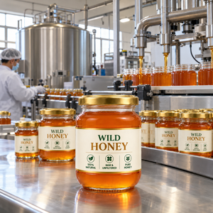 Miel Sauvage Naturel Brut Non Filtré |   Emballage personnalisé en marque blanche, vente en gros, pots de 100g, 250g, 500g, approvisionnement en vrac pour l'exportation - Product Image 3