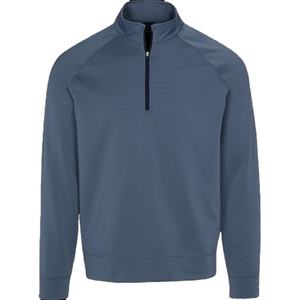 Polyester/Cotton Blend Quarter Zip Fleece Unisex Knit Pullover Midweight <b>Layering</b> Comfortable Everyday Wear OEM Private Label - Product Image 3