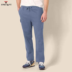Pantalones de lona rectos para hombre, estilo clásico de invierno, con cordón ajustable, cintura elástica, ligeros, cálidos, elásticos, informales, para correr - Product Image 5