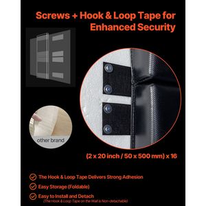High-Density 2\" Thick <b>Foam</b> Gym Wall <b>Padding</b> 60\" X 20\" Tear Resistant Basketball Court Wall Mat Removable Wall Court Equipment - Product Image 4