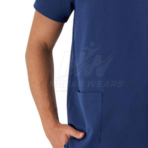 High Quality Men <b>Scrub</b> <b>Top</b> Medical Uniform Shirt for Doctors Nurses Healthcare Staff with Private Label Manufacturing - Product Image 3