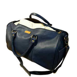 Sac de voyage week-end en cuir italien marron de luxe élégant et haut de gamme, grande capacité de rangement, léger et durable pour homme - Product Image 2