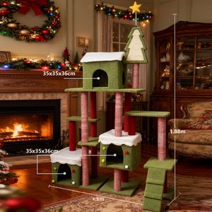 Albero per Gatti da Interno per Natale, Ampio e Alto, per Tirare e Giocare - Product Image 4