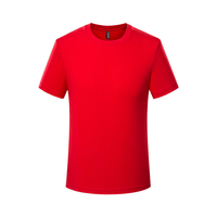 T-shirt en polyester à manches courtes pour homme, coupe classique, col rond, tricoté, séchage rapide, qualité supérieure, fabrication sur mesure
