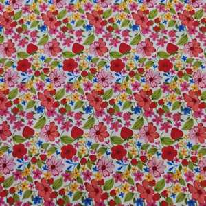 Tissu Popeline 100% Coton Peigné Imprimé Floral Uni 100GSM Résistant aux Plis Moyen pour Jupes, Chemises et Vêtements pour Filles - Product Image 5